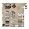 2 Bedrooms D and 2 Bathrooms Floor Plans 2 Bedrooms D and 2 Bathrooms Floor Plans at The Mark at Dulles Station, Herndon, VA, 20171